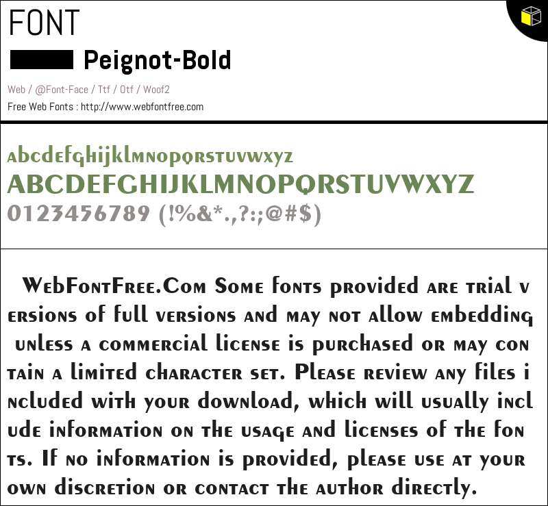 Peignot Bold Fuentes Descargar WebFontFree