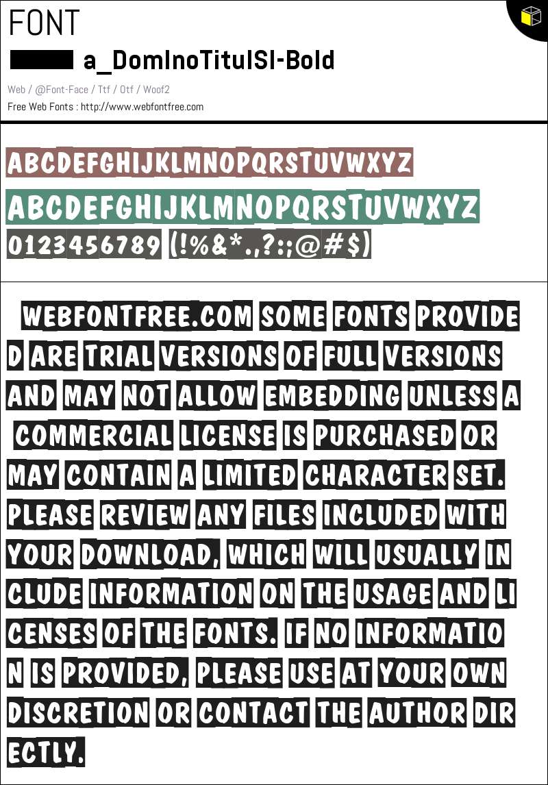 A Dominotitulsl Bold Fuentes Descargar Webfontfree