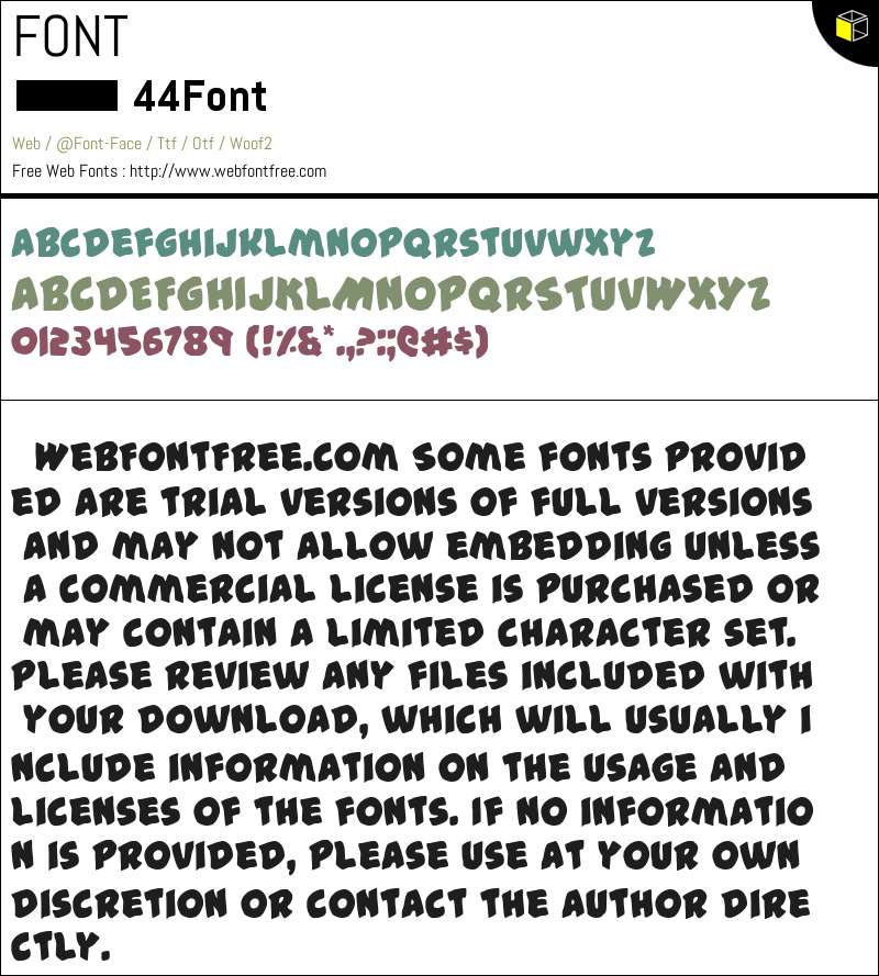 #44 Font Fonts Downloads - WebFontFree.Com