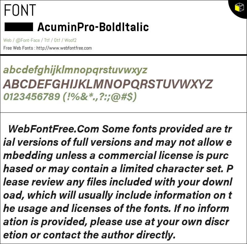 Acumin Pro Fonts Downloads