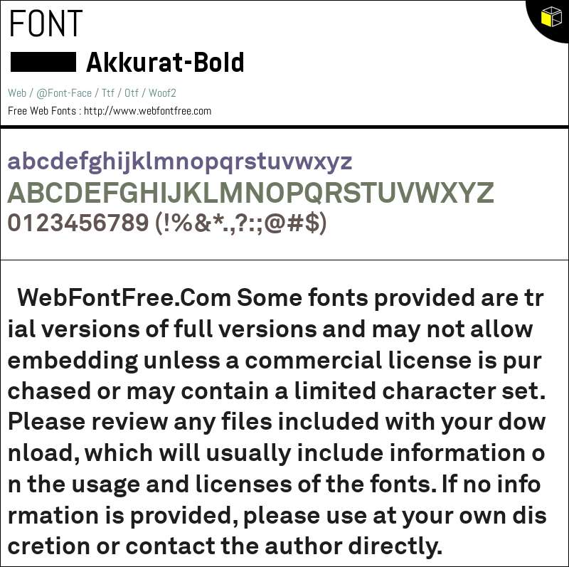 akkurat bold font free download mac