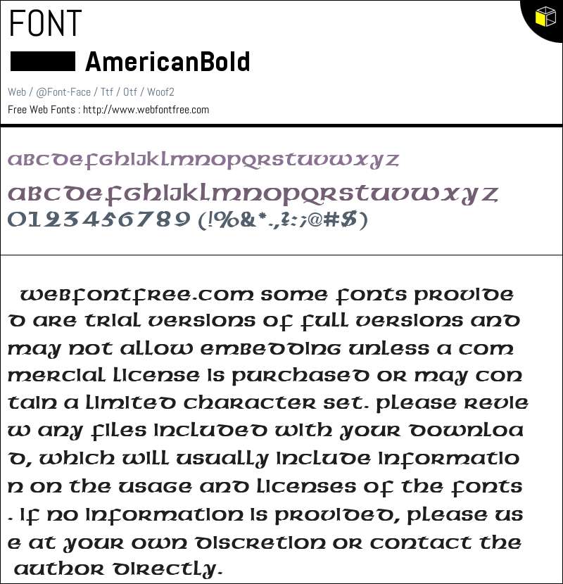 American Bold Fuentes Descargar - WebFontFree.Com