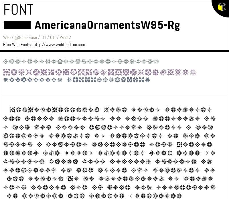 Americana Ornaments W95 Regular Fonts Downloads