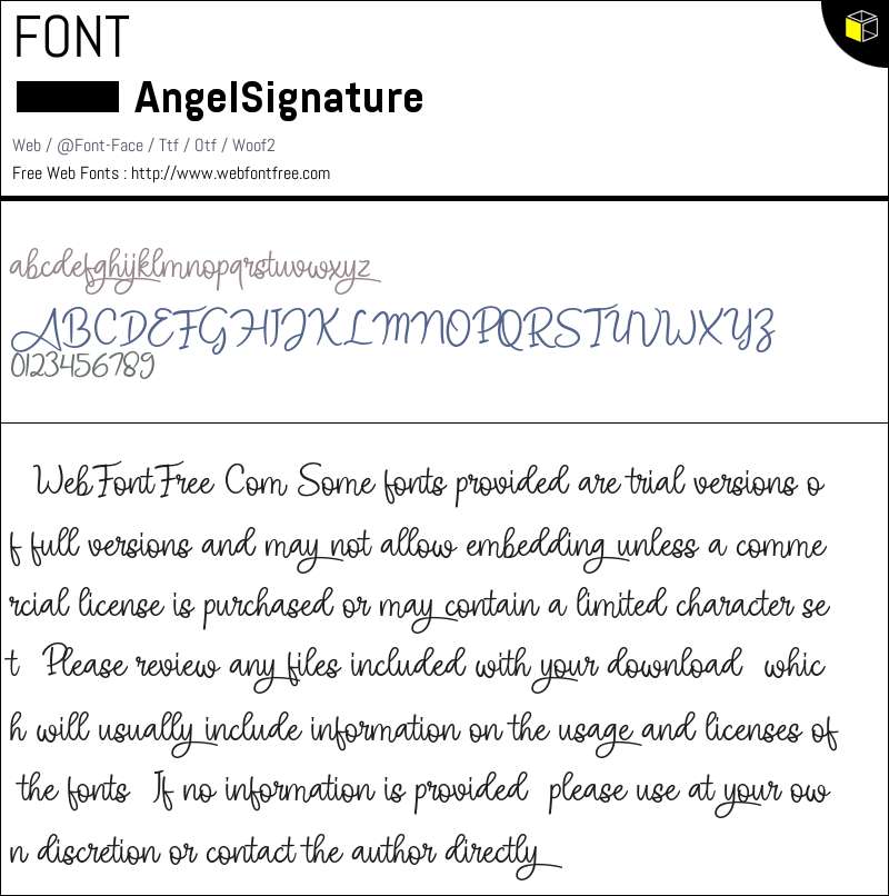 Angel Signature Fuentes Descargar - WebFontFree.Com