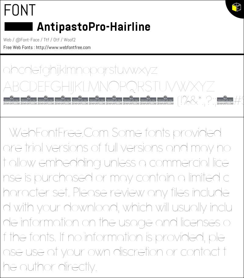 Antipasto Pro Hairline Fuentes Descargar