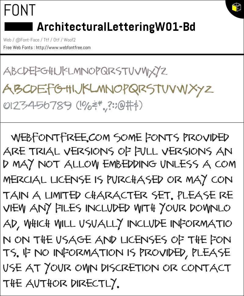 Architectural Lettering W01 Bd Fonts Downloads - WebFontFree.Com