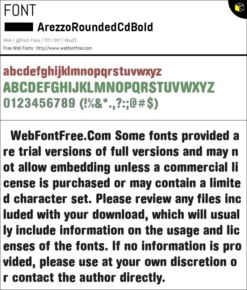Arezzo Rounded Bold Arezzo-Rounded-Cd-Bold Fonts Downloads - WebFontFree.Com