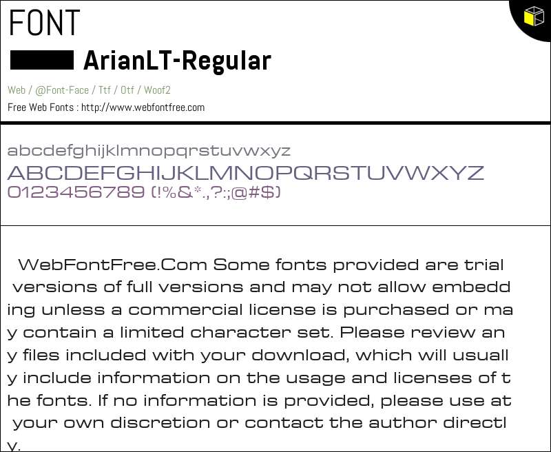Arian LT Fonts Downloads - WebFontFree.Com