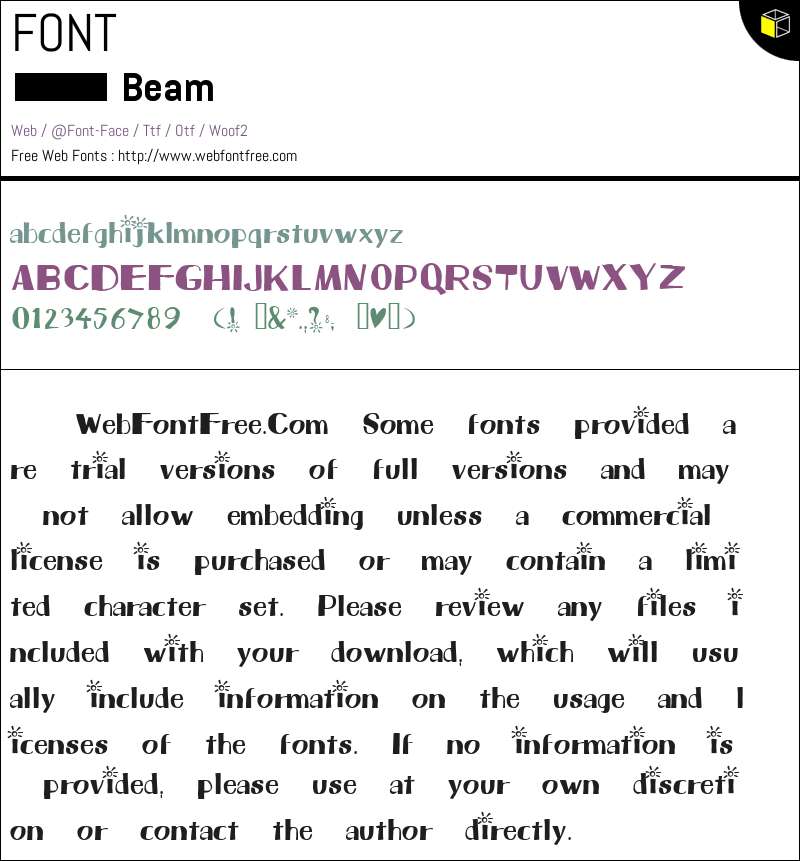 Beam Fuentes Descargar - WebFontFree.Com