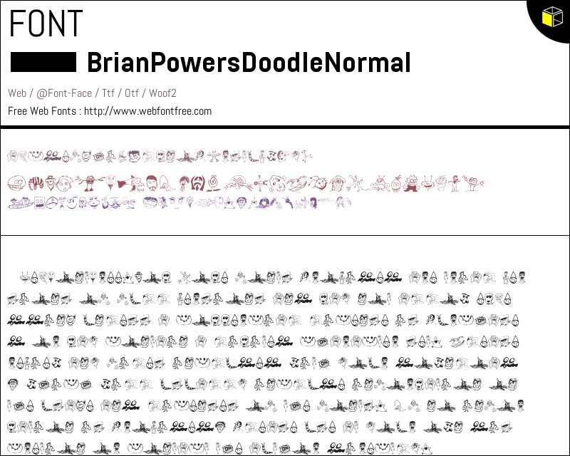 Brian Powers Doodle Normal Fonts Downloads - WebFontFree.Com