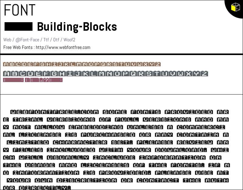 Building Blocks Regular Fuentes Descargar - WebFontFree.Com