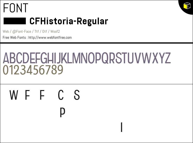 CF Historia Regular Fonts Downloads - WebFontFree.Com