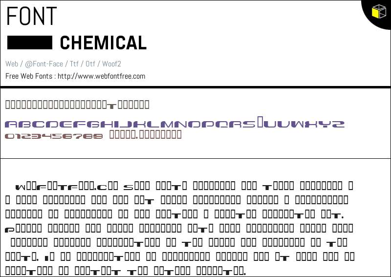 CHEMICAL Fonts Downloads - WebFontFree.Com