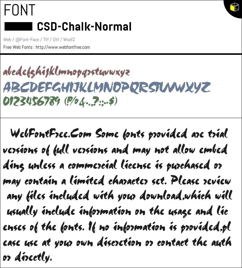 CSDChalkNormal Fonts Downloads