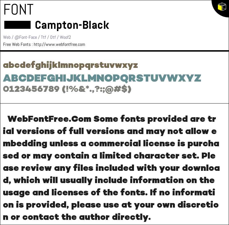 Campton Black Fonts Downloads - WebFontFree.Com