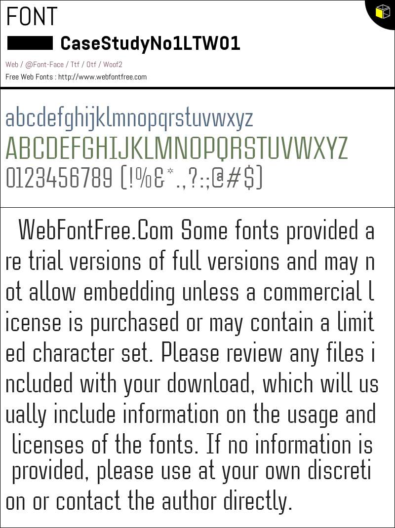 Case Note Font CaseStudyNo1 LT W01 Fonts Downloads - WebFontFree.Com