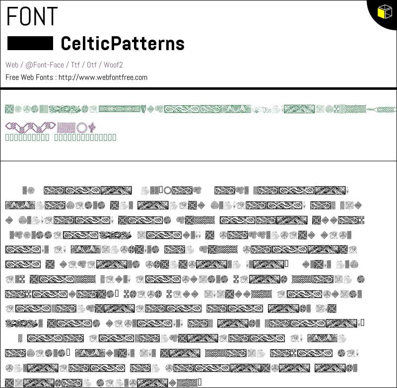 Celtic Style Script Celtic Patterns Fonts Downloads - WebFontFree.Com