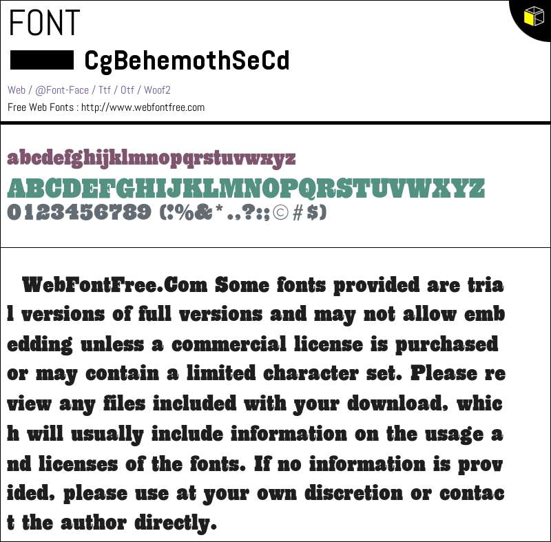 CgBehemothSeCd Fonts Downloads - WebFontFree.Com