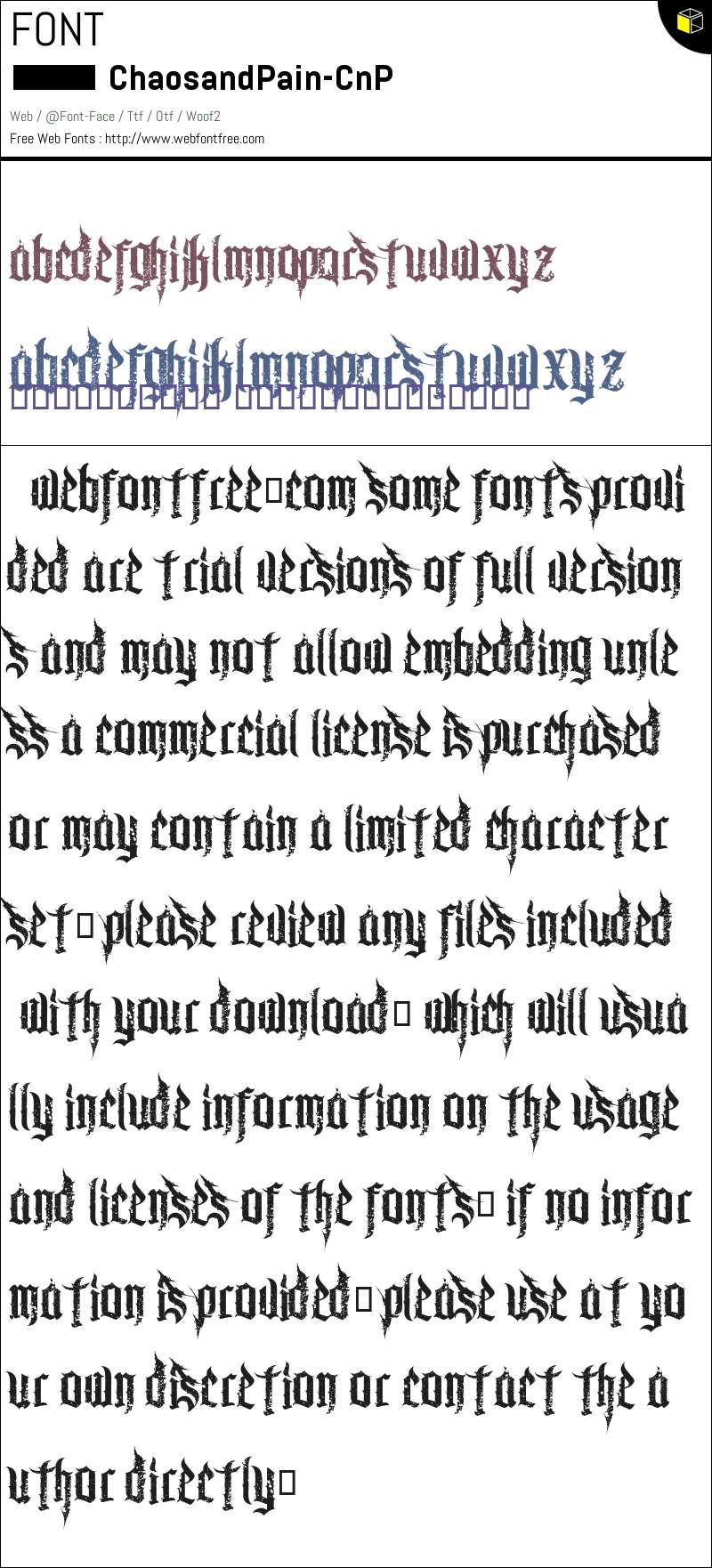 Pain Script Font Chaos and Pain Fonts Downloads - WebFontFree.Com