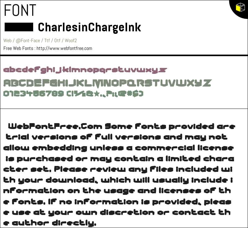 Charles in Charge Ink Fuentes Descargar - WebFontFree.Com