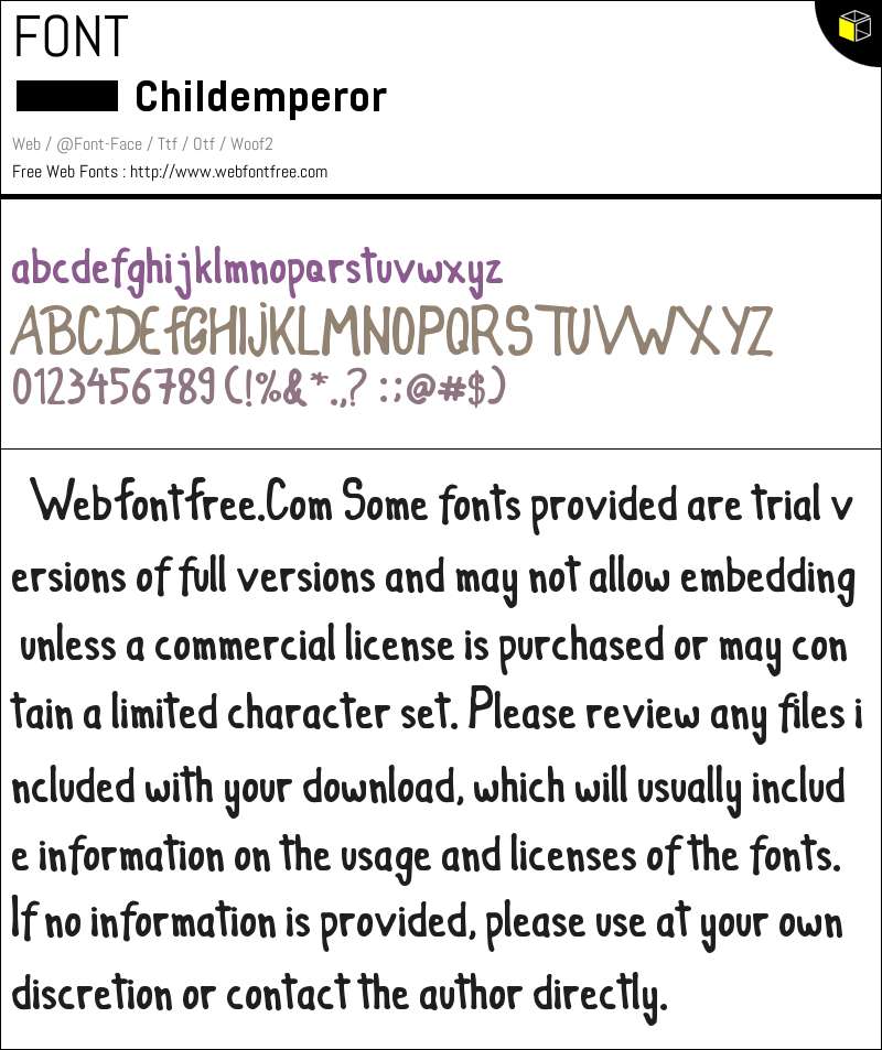 Childemperor Fonts Downloads - WebFontFree.Com