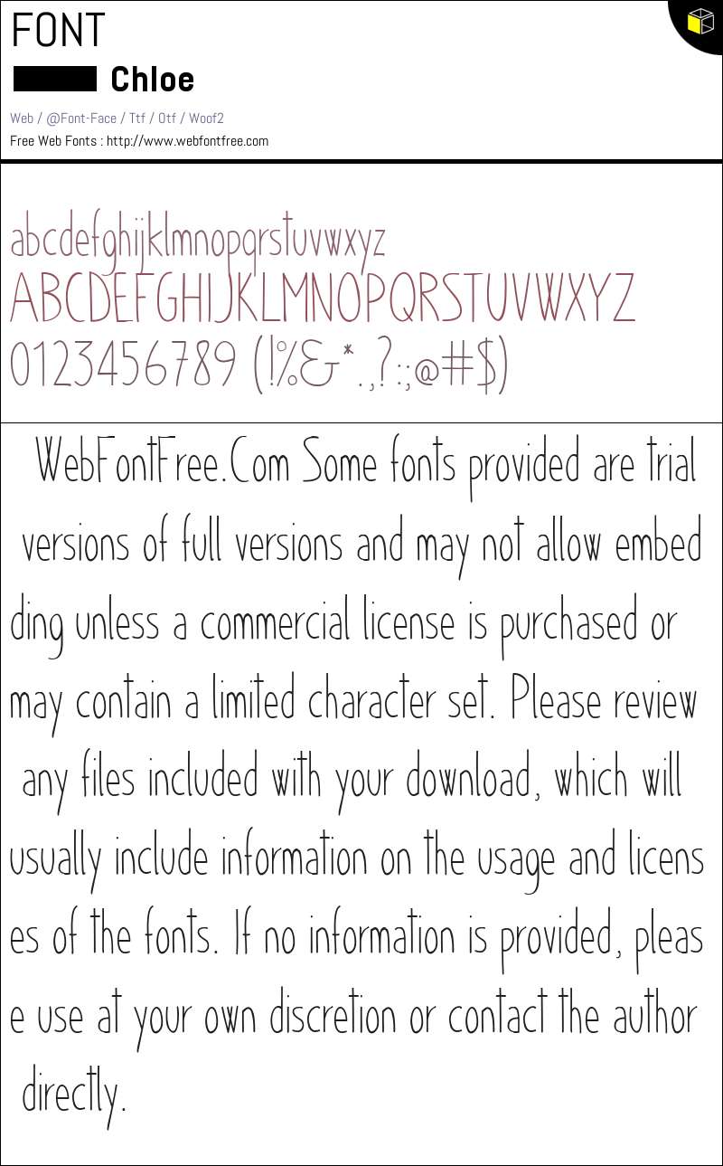 Chloe 字体 下载 - WebFontFree.Com