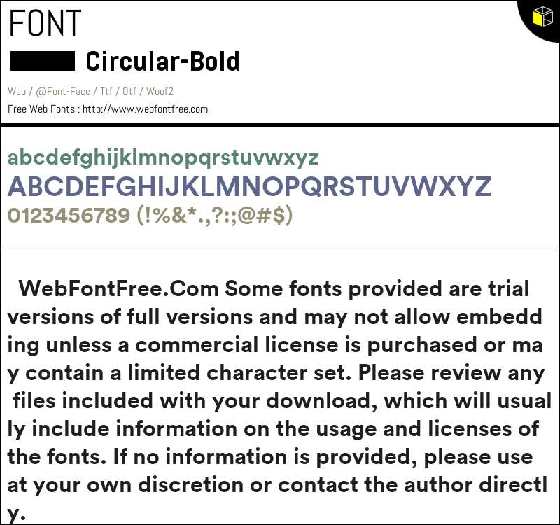 Circular Bold Fonts Downloads - WebFontFree.Com