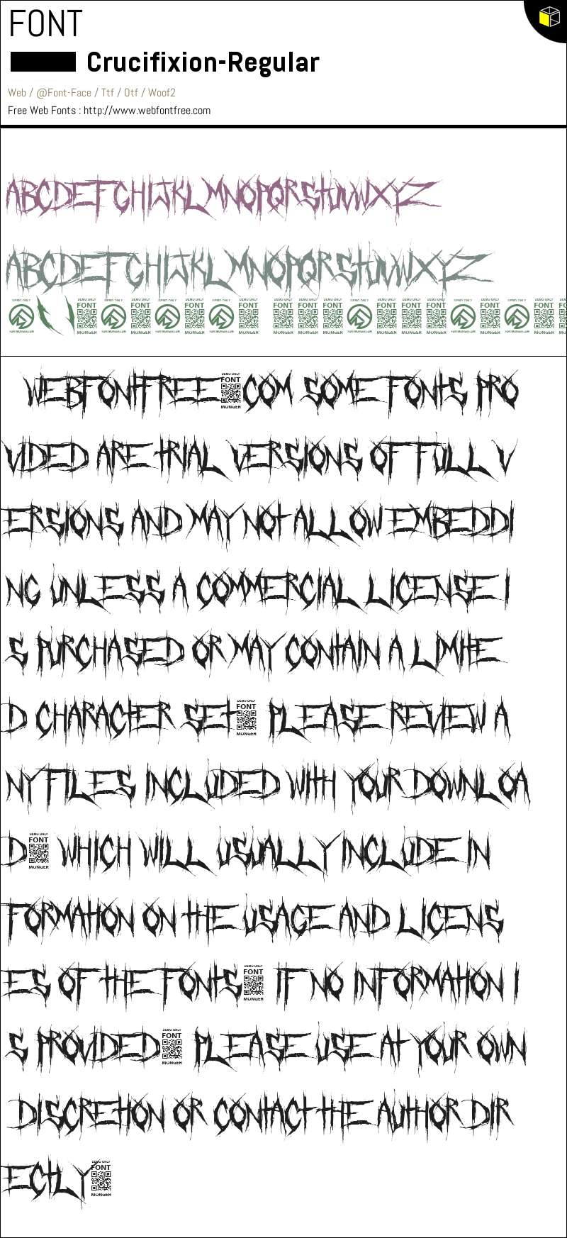 Crucifixion Regular Fonts Downloads - WebFontFree.Com