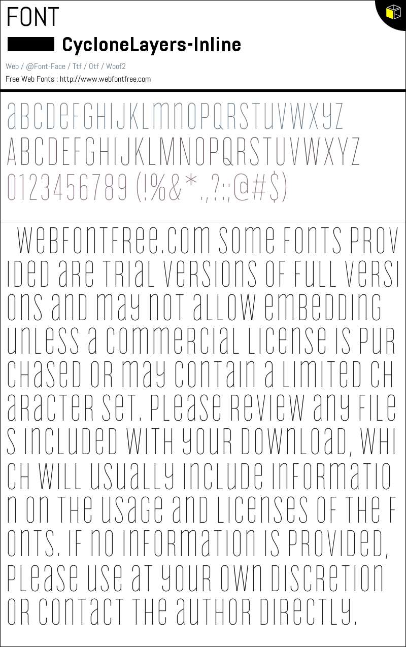 CycloneLayers-Inline Fonts Downloads - WebFontFree.Com