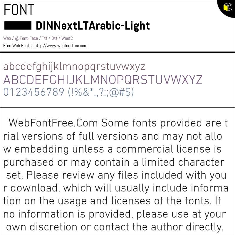 DIN Next LT Arabic Light Fonts Downloads - WebFontFree.Com