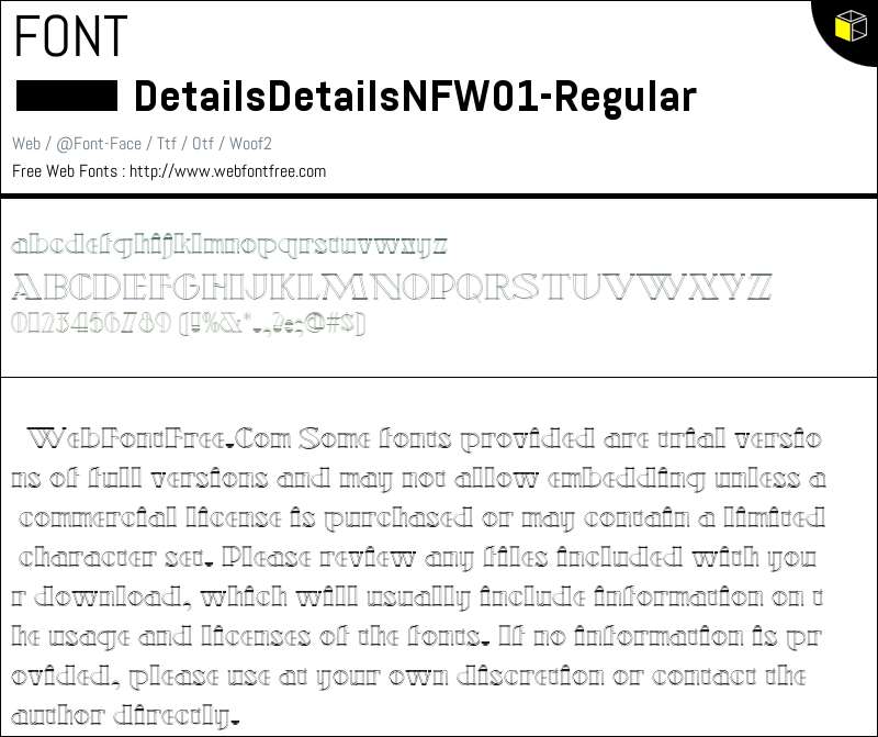 Details Details NF W01 Regular Fonts Downloads - WebFontFree.Com