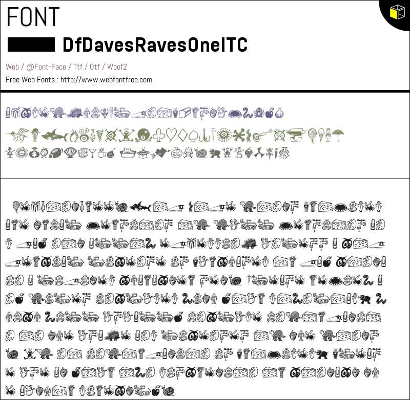 DF Daves Raves One ITC Fonts Downloads - WebFontFree.Com
