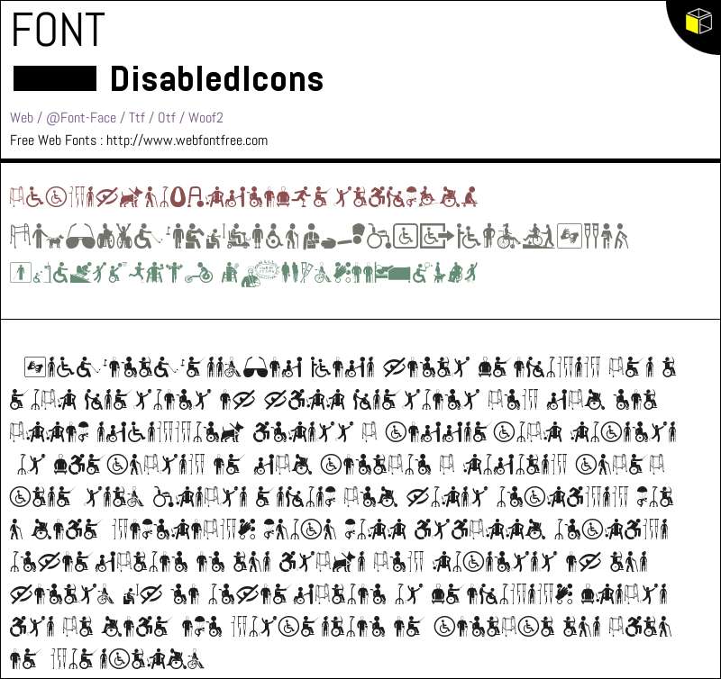 Disabled Icons Fonts Downloads - WebFontFree.Com
