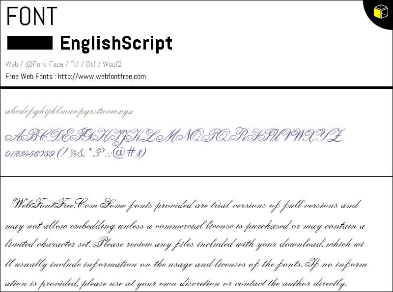 English Script 字体 下载 - WebFontFree.Com