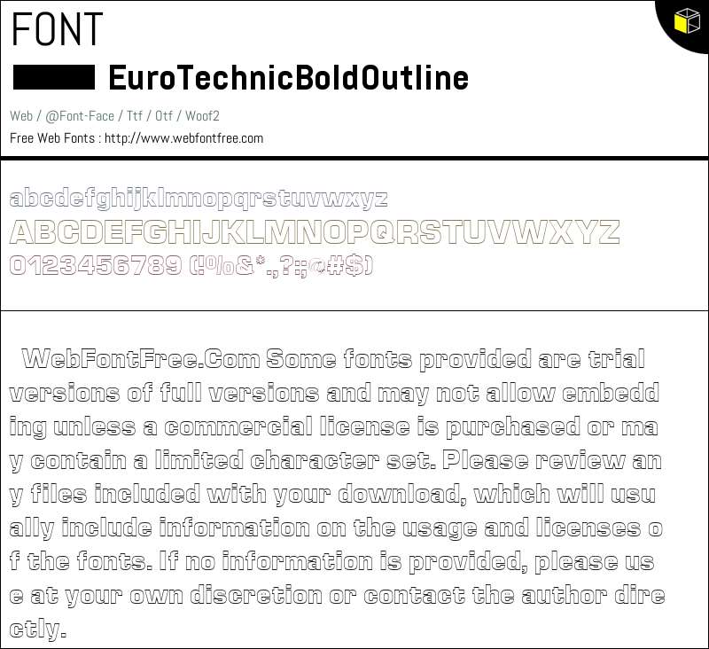 Euro Bold Fonts Downloads