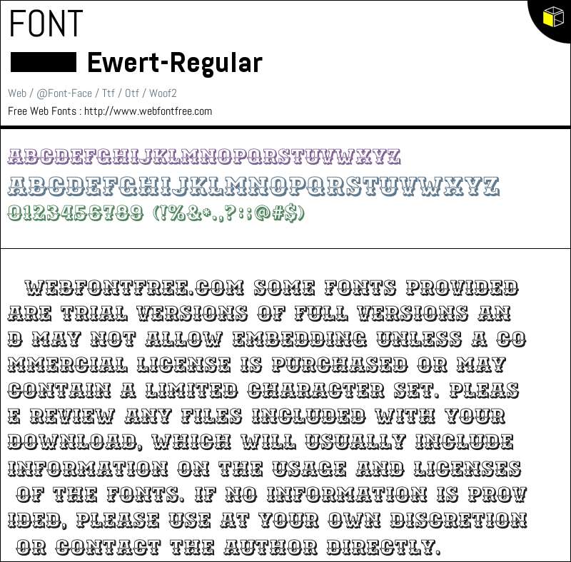 Ewert 字体 下载 - WebFontFree.Com