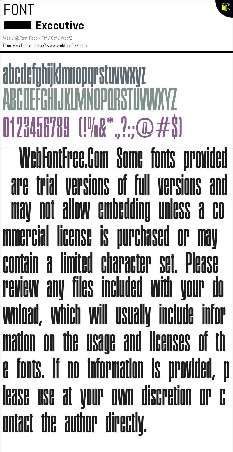 Executive Cursive Executive Fonts Downloads - WebFontFree.Com