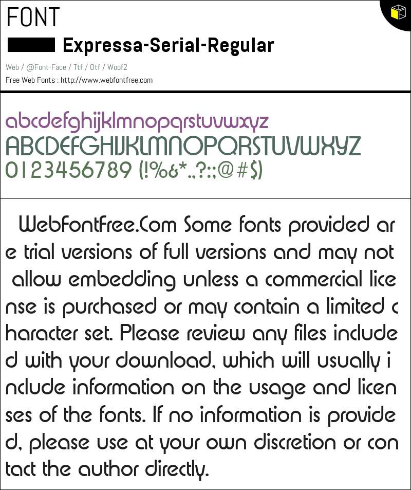 Expressa-Serial-Regular DB Fonts Downloads - WebFontFree.Com