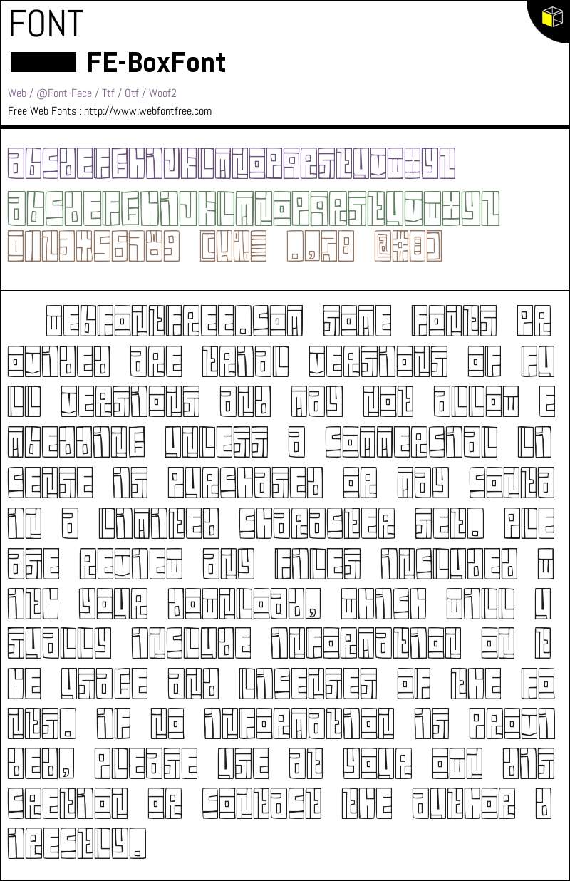 FE-BoxFont Fonts Downloads - WebFontFree.Com