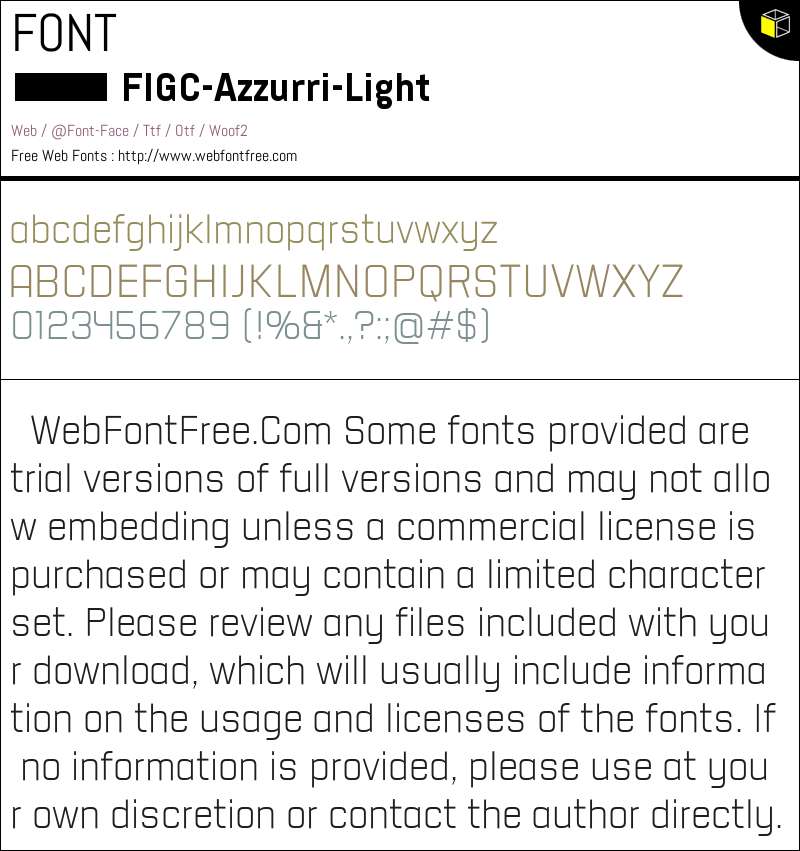 FIGC-Azzurri-Light Fonts Downloads - WebFontFree.Com
