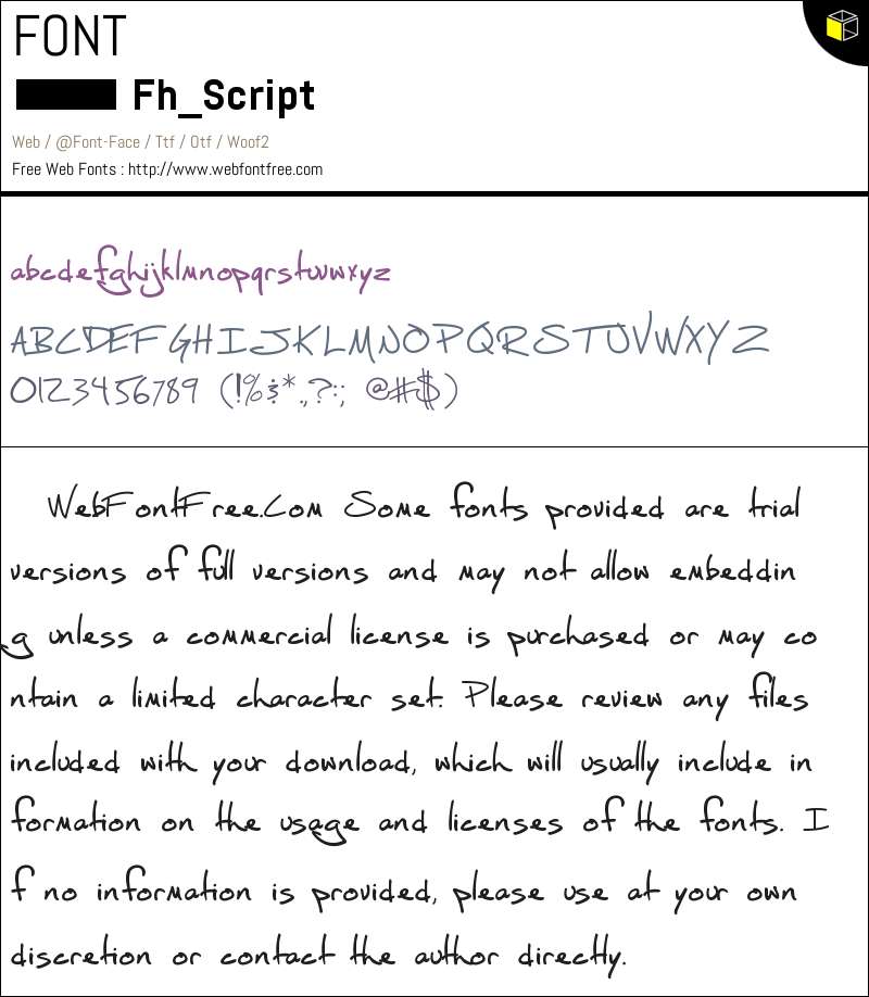 Scripted Fh Fh_Script Fuentes Descargar - WebFontFree.Com