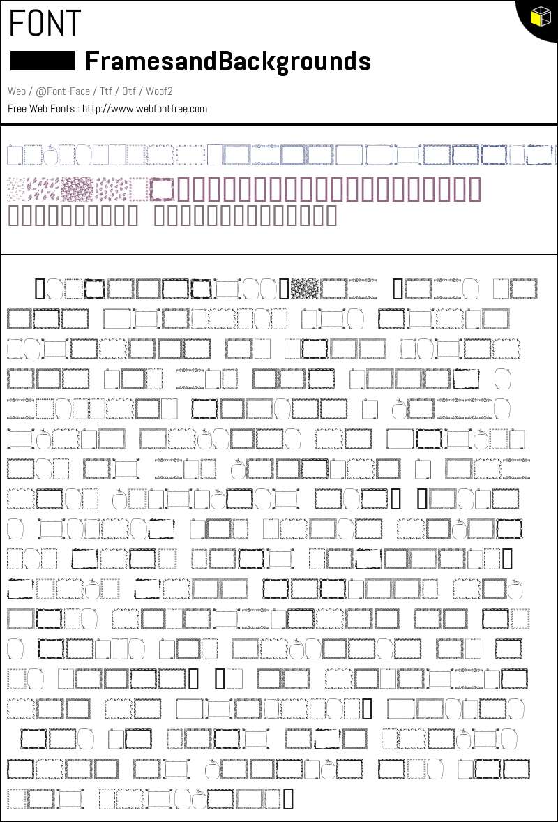 Frames and Backgrounds Fonts Downloads - WebFontFree.Com