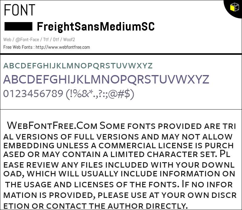 Freight Text FreightSans MediumSC Fonts Downloads - WebFontFree.Com