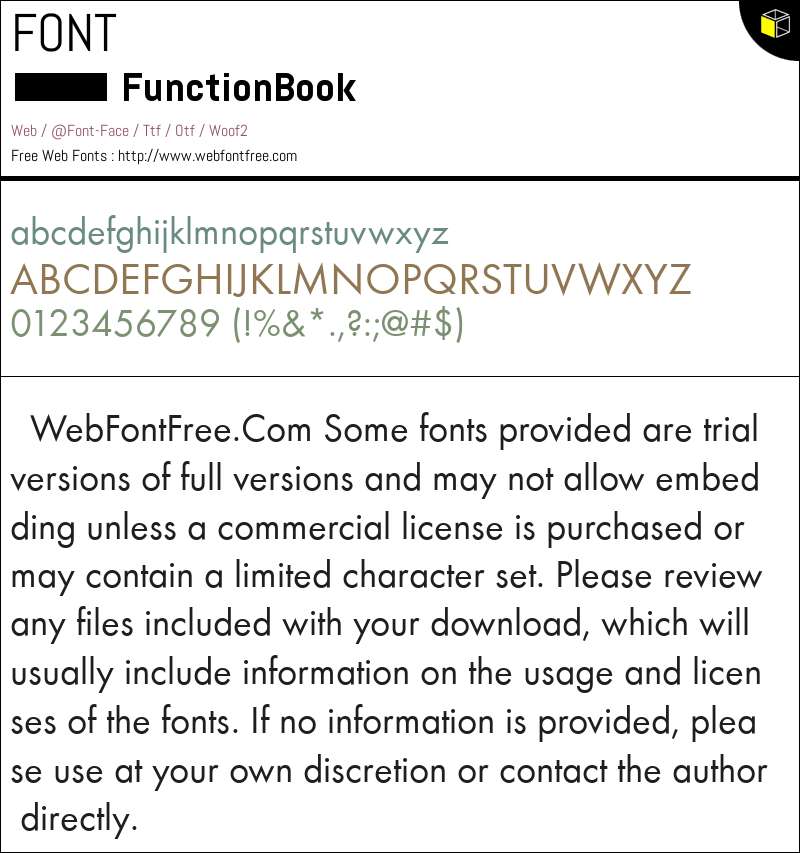 Function-Book Fonts Downloads - WebFontFree.Com