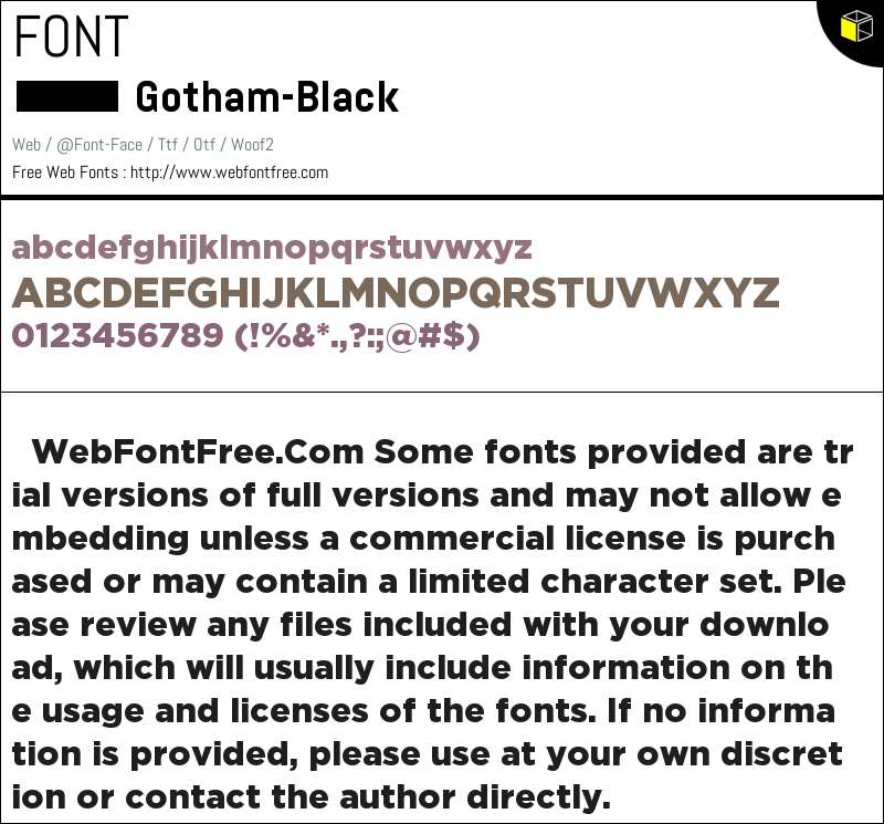 Gotham Fonts Downloads