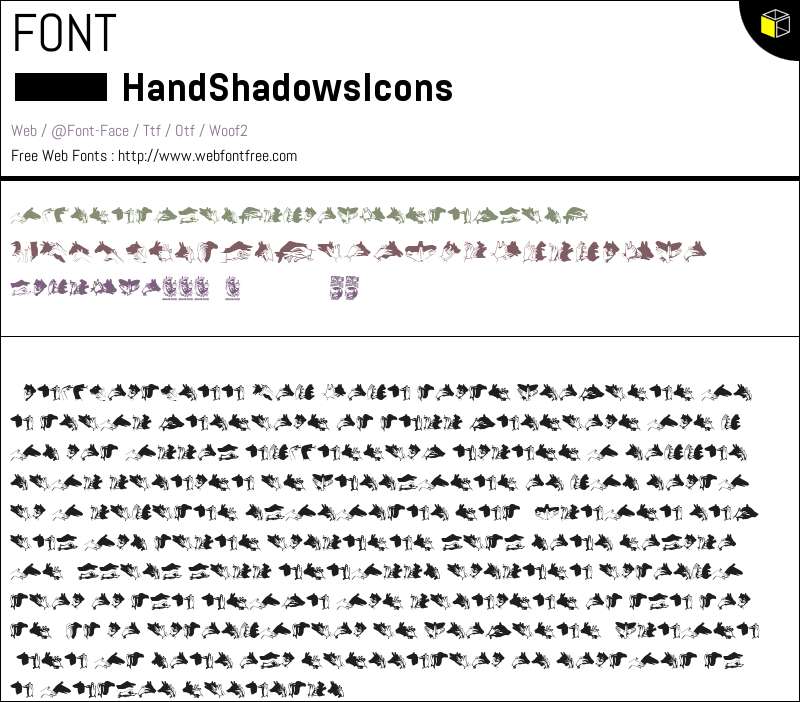 Hand Shadows Icons Fuentes Descargar - WebFontFree.Com