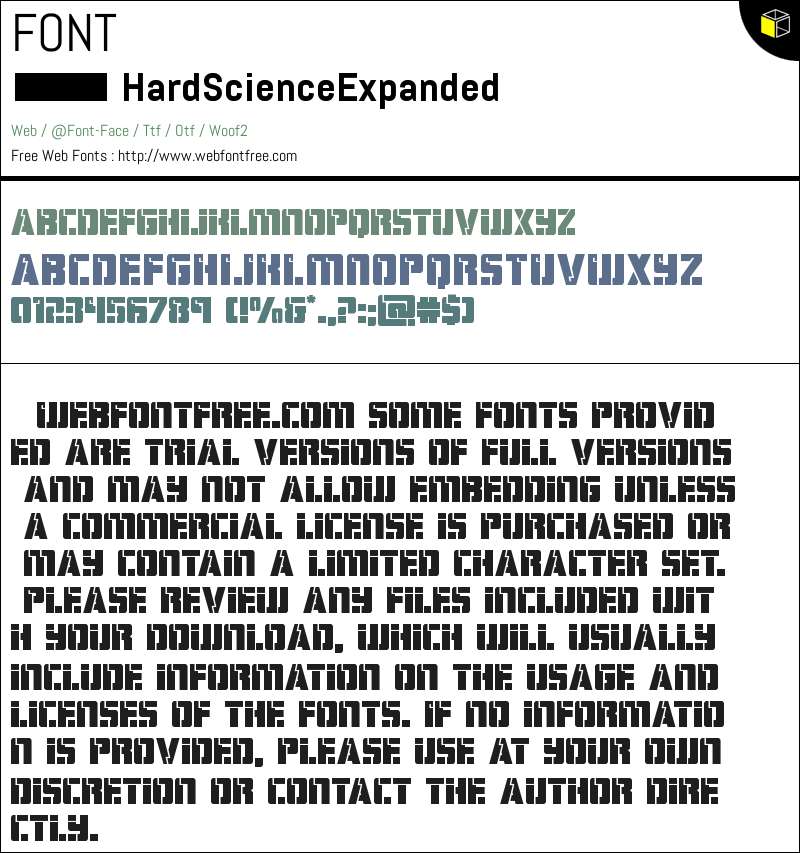 Expanded Script Font Hard Science Expanded Fonts Downloads - WebFontFree.Com