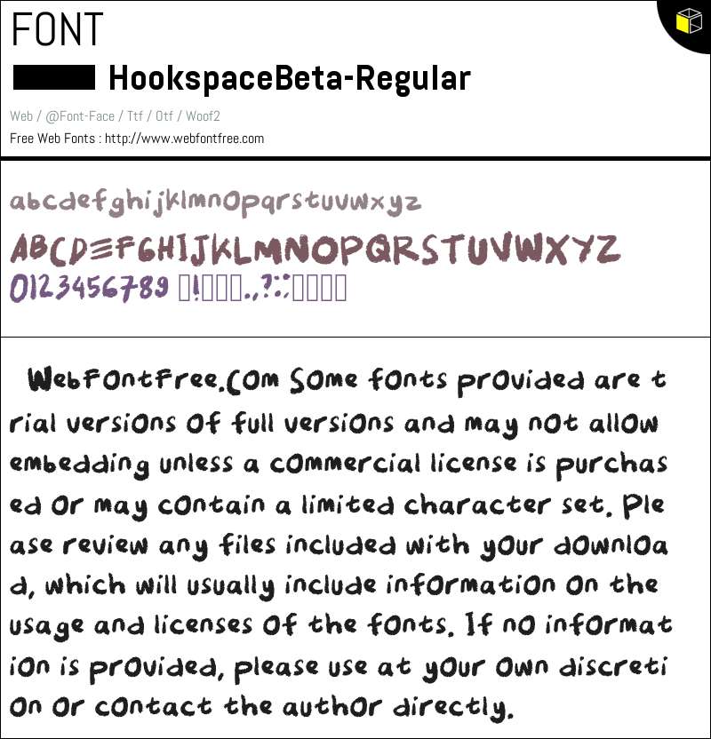Hookspace Beta Regular Fonts Downloads - WebFontFree.Com
