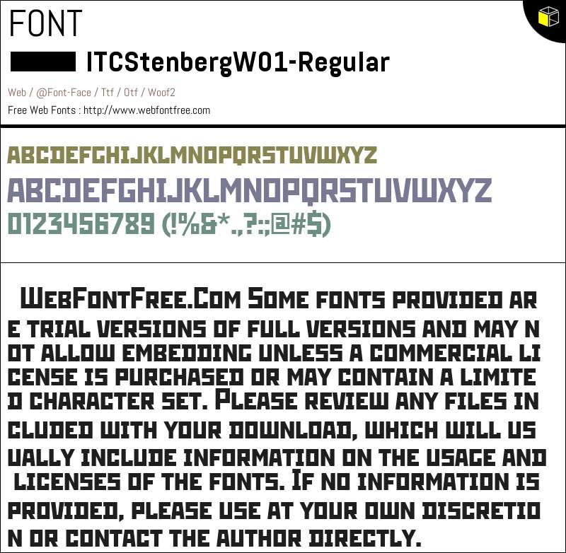 Stenberg Font ITC Stenberg W01 Regular Fonts Downloads - WebFontFree.Com
