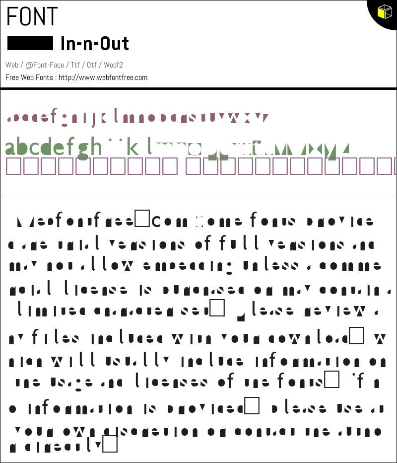 In Out Text In-n-Out Fonts Downloads - WebFontFree.Com
